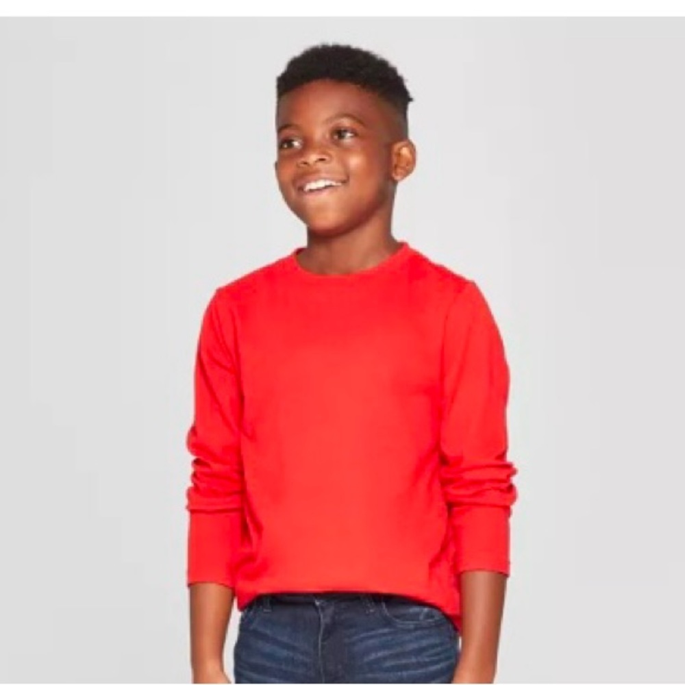 Cat and jack thermal long sleeves red T-shirt boys size XL new with tag